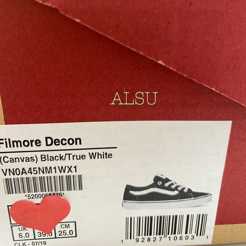 VANS Filmore Low Top Decon Canvas Black Men’s Size - Picture 9 of 9